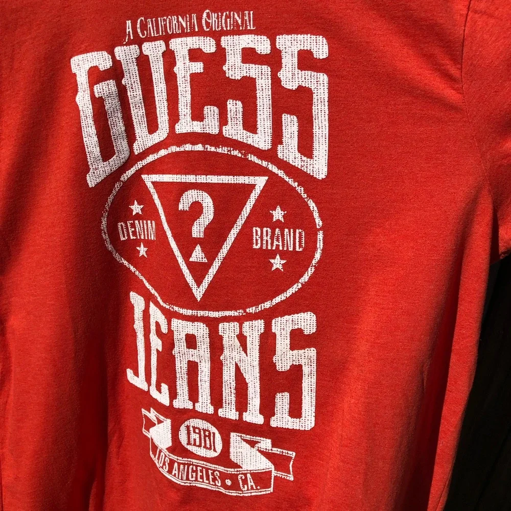 Guess Red Los Angeles California 1981 Men’s T-shirt XXL - Picture 2 of 6